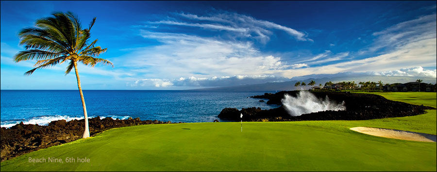 7th Hole by Ocean, Waikoloa Beach Golf Course