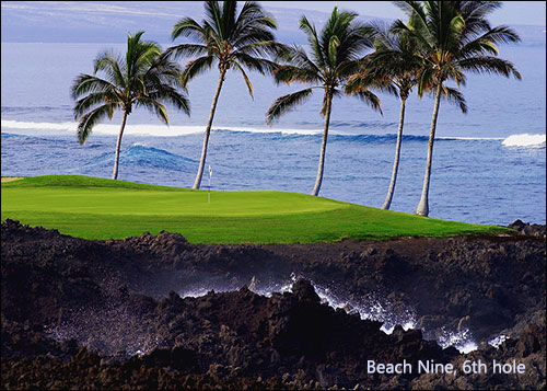 Beach Nine Hole by Ocean, Waikoloa Beach Resort Golf